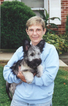 Duncan held by breeder Fran Johnston